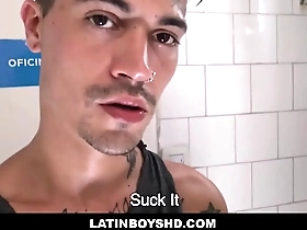 Amateur tattooed latin boy cruising bathroom threesome for cash pov - jonathan, kendro